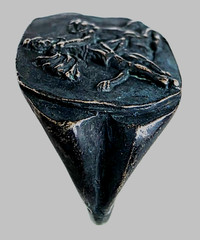 300 BC Ancient Roman Silver Ring Mithras mystery god of legions and victories
