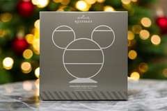 Hallmark 2014 Disney Mickey Mouse Icon Ornament Display Stand Black Metal New