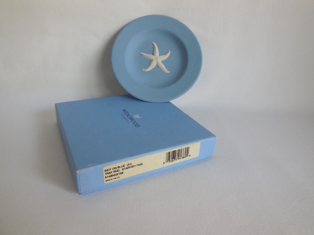 Boxed Wedgwood Blue Jasperware Starfish Plate