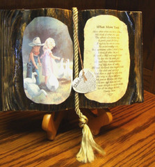 Vtg 1987 Resin Coated “Books of Love~What Mom Took” by Judith Bond~Poem 710
