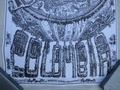 RARE HUGE VINTAGE BEEHIVE COLLECTIVE POSTER PAN COLOMBIA ACTIVISM ANTI BIG MONEY