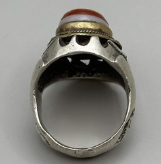 Afghanistan Wonderful old Lucky Eye Agate stone solid Silver Rare unique Ring