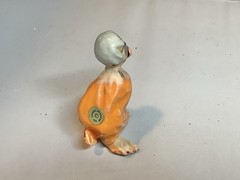 Hagen Renaker Little Horrible Bag In A Sack Orange With Original Label