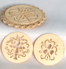Antique Napoleonic Prisoner Of War Pierced Box & Card Suite Counters Celluloid?