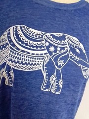No Boundaries Junior Size M Medium Blue Elephant Tank Top India Henna Juniors