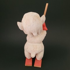 Vintage Henning Troll Standing on Skis Hand Carved in Norway 7 1/2″