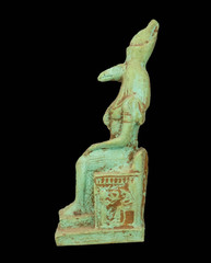 Ancient Egyptian God Thoth Seated Statue Ibis Deity Pharaonic Wisdom Stone BC
