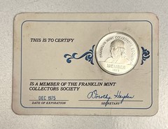 1975 Franklin Mint Collectors Society Member Coin Sterling Silver