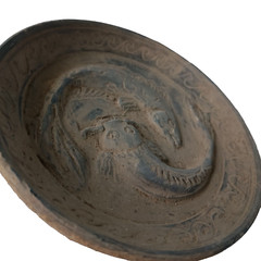 300 BC Amazing Ancient Roman Terracotta Plateful Plate High detailed decorated