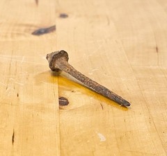 Antique Roman Wrought Iron Nail Fastener Artifact 2.5”