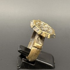 Ancient near eastern Roman Ring bronze ring with engraved bezel Size 7 Ring