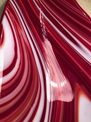 Vintage Marbled Oxblood Akro Agate Style Trinket Dish