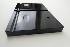 Black Glass Unusual Desk Accessory Unknown Base Onyx Displays Trophy Bases