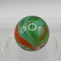.57″ Peltier, Master, Vitro, Akro- Wispy Translucent Base Rainbo Sunburst- #Q146