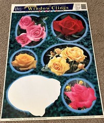 1998 Vintage Flowers Classic Clings Window Decorations