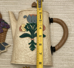 4 Vintage Home Interiors Kitchen Wall Art Plaques Pie Apples Teapots Sunflowers
