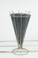 Antique/Vintage Art Deco Iron and Tin Umbrella Stand Umbrella Shaped Umbrella Ra