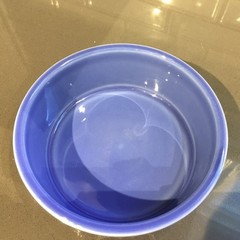 Longaberger Pottery Mulligan Cornflower BLUE CAT BOWL Made in USA 5″