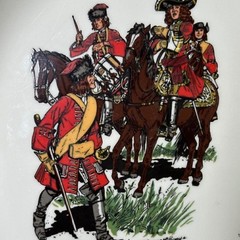 Vintage 1950’s W. S. George Pottery Historical Uniform plate Maryland Dragoons