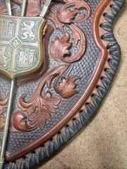 Vintage Medieval Wall Decorative Arts Coat Of Arms Europe 9×7” Used WOW!