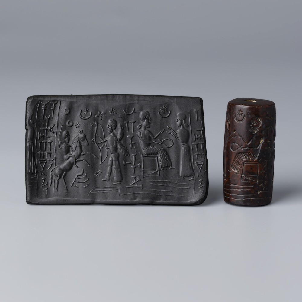 Near Eastern Bactrian Sasanian Stone Cylinder Seal Bead