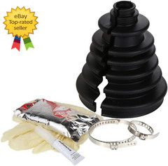 CVS18 Universal Split Constant Velocity Joint Gaiter Boot Replacement Kit Black