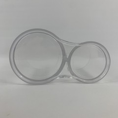 Vintage Double Swan Clear Plastic Bath Canisters Cotton Balls and Swabs Holder