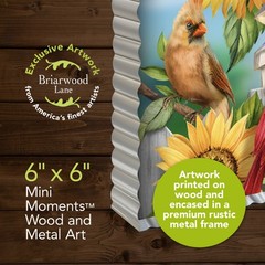 Briarwood Lane Cardinals & Sunflowers Metal Mini Moment 6×6