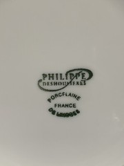 Philippe PH Deshoulieres Blanc De Blanc Plate Dish Porcelain France Set of 5 NEW