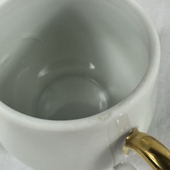 6 Antique Limoges Pot de Crème France Coiffe Porcelain White And Gold