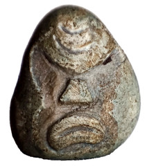Ancient Prehistoric Neolithic Stone Carved Figurine Idol Worshipper God 3000 BC