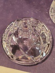 Bohemia 24% Lead Crystal Biscuit/Candy Jar W/Diamond & Fan Design