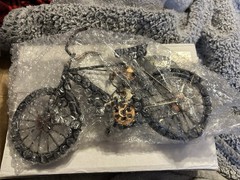 Vintage Harley-Davidson Metal Bicycle Motorcycle Model Handmade Decor 10″ x 7″