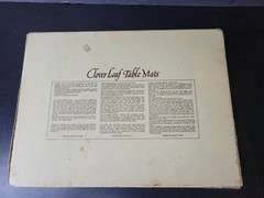 6 Table Place Mats Clover Leaf Cork Backed United Kingdom John Evans Vtg