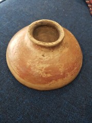 Rare Pre-Columbian NARINO VENUS WARRIOR BOWL Figural Pottery Bowl Artifact 3″x7″