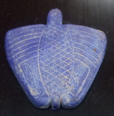 Ancient rare Lapis lazuli big etched design amulet from Afghanistan