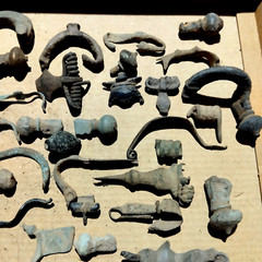 Lot of 10 Roman Bronze Fibulae Metal detecting finds