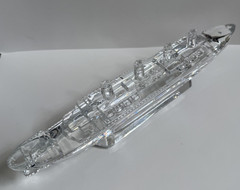 Vintage 1990s Waterford Crystal Steamship Oceanliner Ocean Liner Boat 11″, Nice