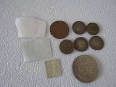 Vintage coins & Stamp bundle 1941 Three Pence Coin 1977 queen jubilee Collectors
