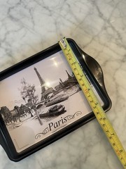 Decorative Small Metal Tray From Paris, France (Pic of Eiffel Tower) – NEW
