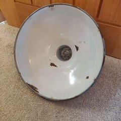 Vintage 1950s enamel lamp shade