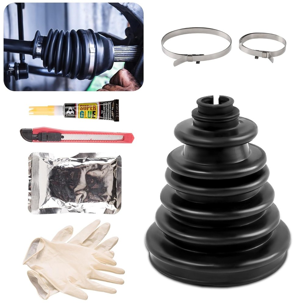 Heavy Duty Universal CV Axle Boot Repair Kit 22-28mm Shafts 5.04″ CV Axle Boot