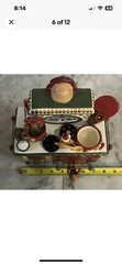 Avon Christmas Teddy and Friends Stove Diffuser & Music Box Original Packaging