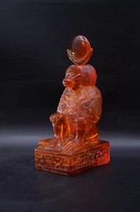 Rare Ancient Egyptian Antiquities Statue God Baboon Amber Stone Rare Egyptian BC