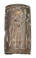 Greek Sassanian Roman Seal Signet Amulet Intaglio’s Carved Hematite Stone Bead