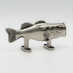 Bass Fish Shaped Boat Dock Cleat Nautical 316 Marine Stainless Steel Lot of 2