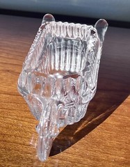 Vintage Princess House Lead Crystal Wheelbarrow Trinket Candy Dish Germany 5”