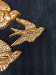 Burwood Swallows Birds in Flight Hanging Plaques Vintage Set of 3 USA 1980’s