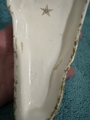Vtg New Hampshire Shaped Trinket Dish Nic Kerson Pottery Grand Ch Diamond Jubi
