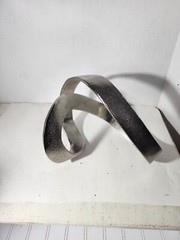 Metal Abstract Ribbon Sculpture Metal Art Modernist Mid Century Mcm